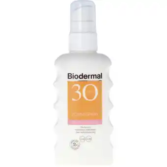 Albert Heijn Biodermal Zonnespray gevoelige huid spf30 aanbieding