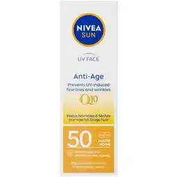 Albert Heijn Nivea Sun face anti-age crème spf50 aanbieding