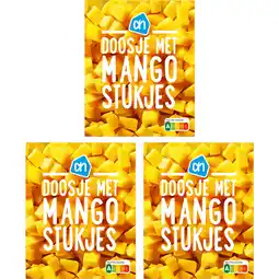 Albert Heijn AH Doosje met mangostukjes 3-pack aanbieding