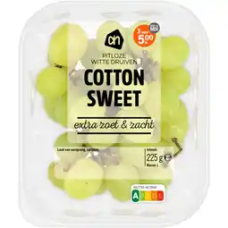 Albert Heijn AH Cotton sweets pitloze witte druiven aanbieding