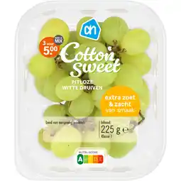 Albert Heijn AH Cotton sweets pitloze witte druiven aanbieding