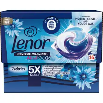 Albert Heijn Lenor Zeebries wasmiddelcapsules aanbieding