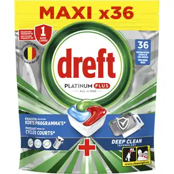 Albert Heijn Dreft Platinum plus deep clean vaatwascapsules aanbieding