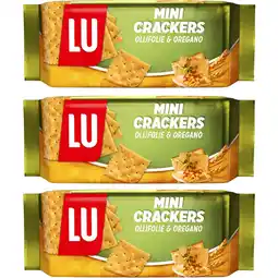Albert Heijn LU Minicrackers olijfolie oregano 3-pack aanbieding