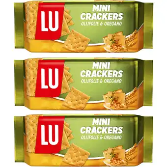 Albert Heijn LU Minicrackers olijfolie oregano 3-pack aanbieding