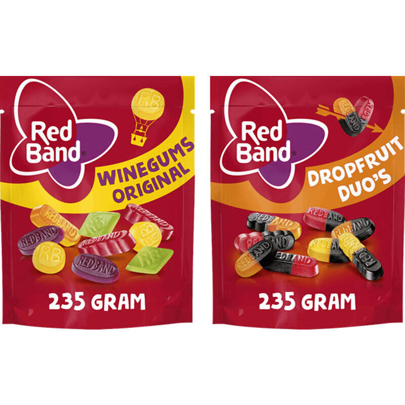 Red Band Dropfruit Duo & Winegums pakket aanbieding bij Albert Heijn