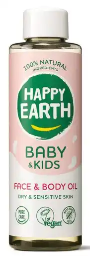 De Online Drogist Happy Earth Baby & Kids Face & Body Oil aanbieding