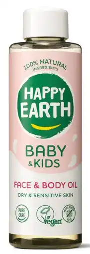 De Online Drogist Happy Earth Baby & Kids Face & Body Oil aanbieding