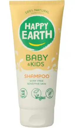 De Online Drogist Happy Earth Baby & Kids Shampoo Zeepvrij aanbieding