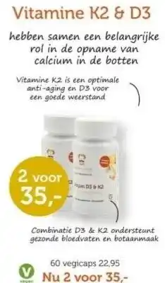 De Rode Pilaren Vitamine K2 & D3 aanbieding