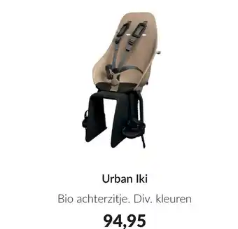 Babypark Urban Iki Bio achterzitje. Div. kleuren aanbieding