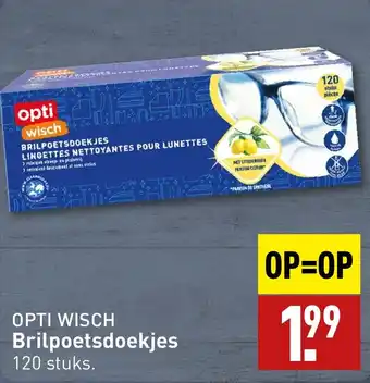 ALDI Opti wisch brilpoetsdoekjes aanbieding