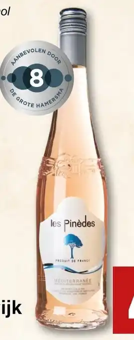 ALDI Les pinedes rose frankrijk 0.75l aanbieding