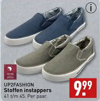 ALDI Up2fashion stoffen instappers per paar aanbieding