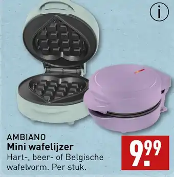 ALDI Ambiano mini wafelijzer per stuk aanbieding