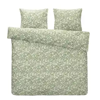 Leen Bakker Comfort dekbedovertrek Nina - groen - 240x200/220 cm - Leen Bakker aanbieding