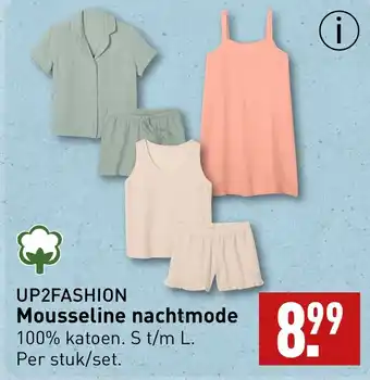 ALDI Up2fashion mousseline nachtmode per stuk aanbieding