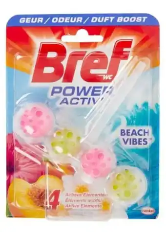 Action Bref power activ toiletblok beach vibes 50 gram aanbieding