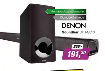 EP Denon soundbar dht-s316 aanbieding