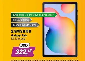 EP Samsung galaxy tab s6 lite grijs aanbieding