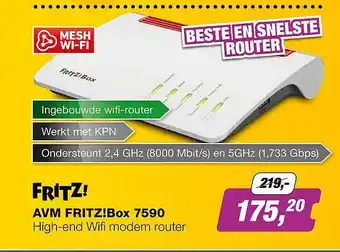 EP Fritz avm fritz box 7590 high-end wifi modem router aanbieding