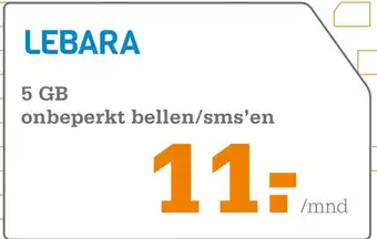 Telecombinatie Lebara aanbieding