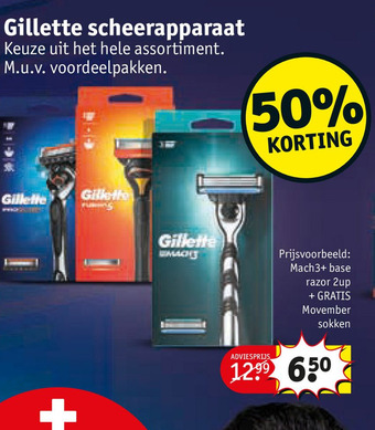 Kruidvat Gillette scheerapparaat aanbieding