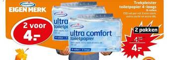 Trekpleister Trekpleister Toiletpapier 4-laags 6 rollen aanbieding