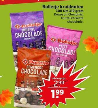 Trekpleister Bolletje kruidnoten 300 t/m 310 Gram aanbieding