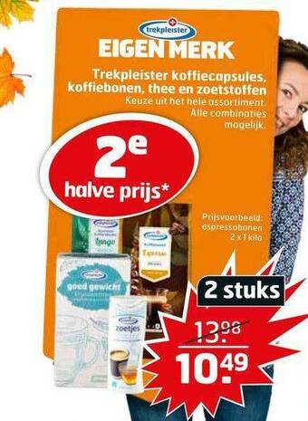 Trekpleister Trekpleister Koffiecapsules, Koffiebonen, Thee En Zoetstoffen 2 Stuks aanbieding