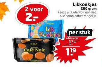 Trekpleister Likkoekjes 200 Gram aanbieding