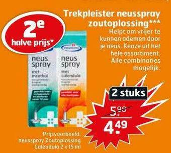 Trekpleister Trekpleister Neusspray Zoutoplossing aanbieding