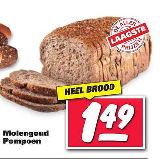 Nettorama Molengoud Pompoen Heel Brood aanbieding