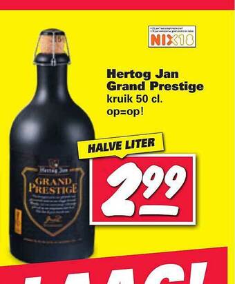 Nettorama Hertog Jan Grand Prestige 50 cl. Halve Liter aanbieding