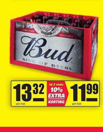 Nettorama Bud King Of Beers 2 Stuks aanbieding