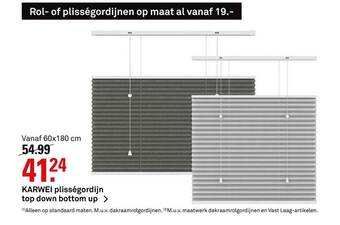 Karwei Karwei Plisségordijn Top Down Bottom Up 60 x 180 cm aanbieding