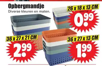 Dirk Opbergmandje 36*27*21cm aanbieding