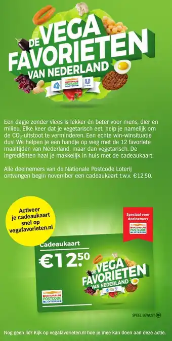 Albert Heijn Cadeaukaart - De Vega Favorieten van Nederland aanbieding