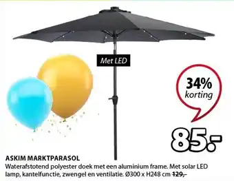 Jysk Askim marktparasol 300 x h248 cm aanbieding