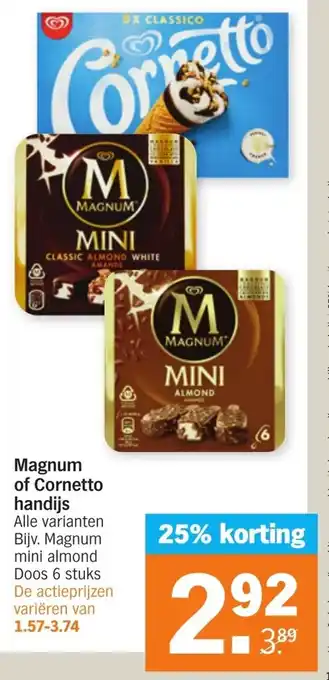 Albert Heijn Ola Cornetto of Magnum handijs aanbieding