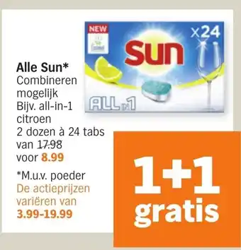 Albert Heijn Sun 1+1 aanbieding