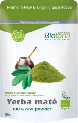 De Online Drogist Biotona Yerba Mate Powder Raw aanbieding