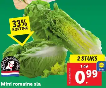 Lidl Mini romaine sla aanbieding