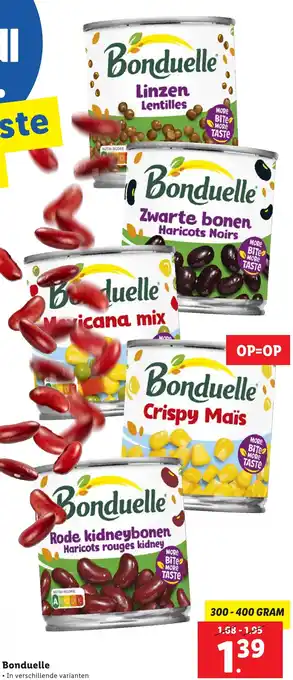 Lidl Bonduelle 300-400g aanbieding