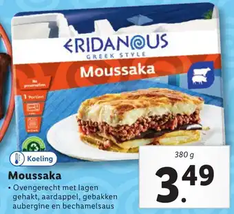Lidl Moussaka 380g aanbieding
