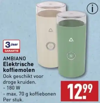 ALDI AMBIANO Elektrische koffiemolen aanbieding