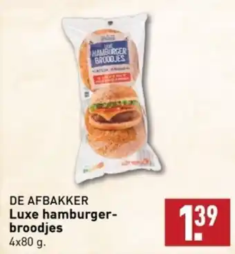 ALDI DE AFBAKKER Luxe hamburgerbroodjes 4x80g aanbieding