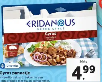 Lidl Gyros pannetje 500g aanbieding