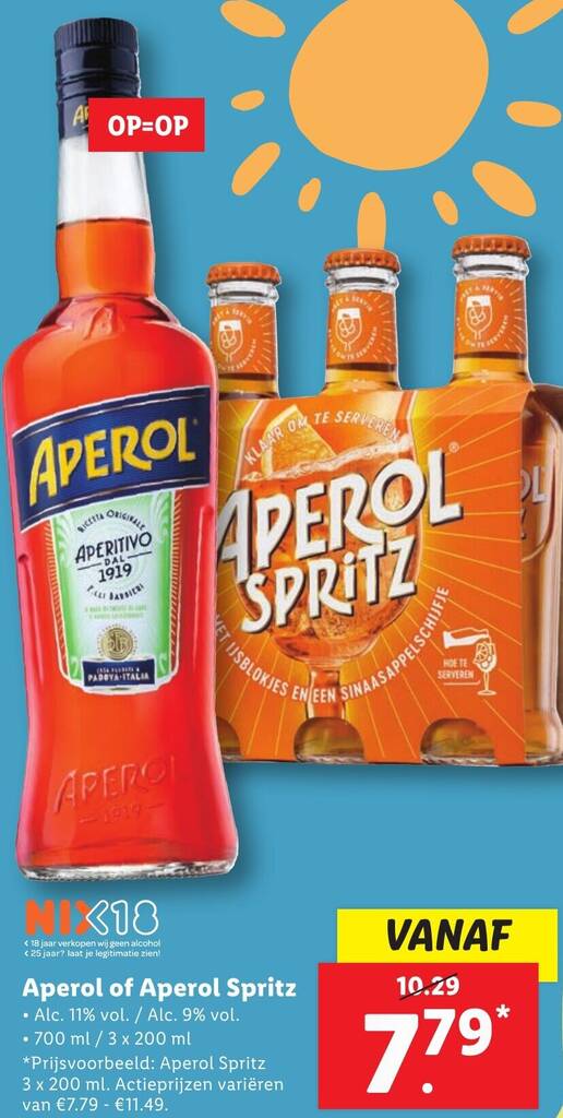 Aperol of Aperol Spritz aanbieding bij Lidl