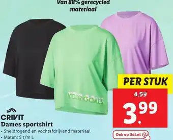 Lidl CRIVIT Dames sportshirt aanbieding